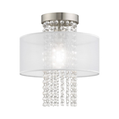 Bella Vista 1 Light 11 Inch Wide Flush Mount by Livex - 41124-91