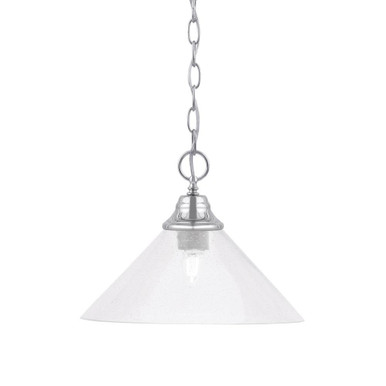 1 Light Medium Chain Hung Pendant 10 Inch Tall by Toltec - 10-30