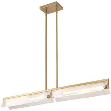 Mingle 27W 2 LED Medium Linear Chandelier 4 Inch and 5 Inch Wide By Varaluz - 531N02SB