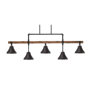 Portland 5 Light Mini Island Chandelier by Toltec - 1145-410-DG