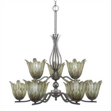 Revo 9 Light Small Chandelier by Toltec 249-2022 - 249-2022