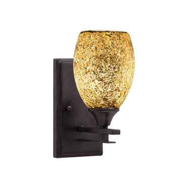 Uptowne 1 Light Fusion Glass Wall Sconce 10 Inch Tall by Toltec - 131-5-10-625