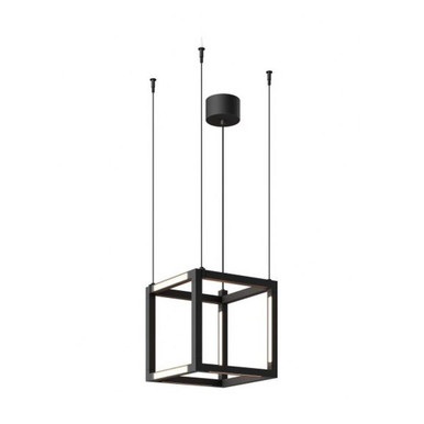 Brox Cube 12 187.2W 12 LED Pendant by Visual Comfort Modern - 700BRXCL93012BS