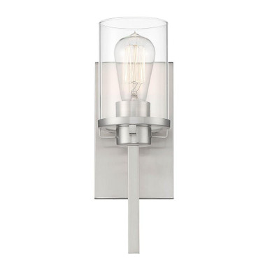 Jedrek 1 Light Wall Sconce by Designers Fountain - 93301-BN