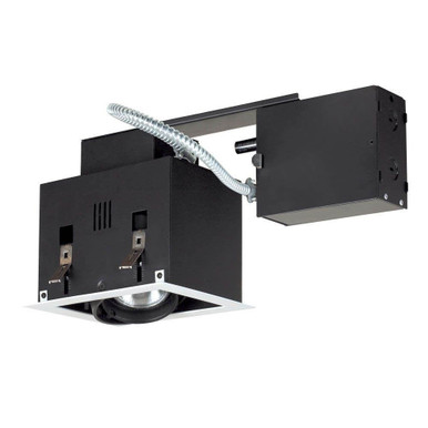 1 Light Double Gimbal Recessed Line Voltage Fixture by Jesco - MGRP20-1WB