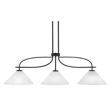 Cavella 3 Light Medium Island Pendant 14 Inch Tall by Toltec - 3936-MB-2121