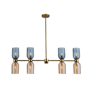 Azul 8 Light Island Mini Pendant by Kalco - 519861AGG