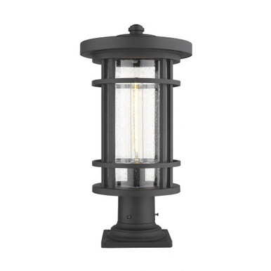 Jordan 1 Light Outdoor Pier Mount Light 19.75 x 10 In by Z-Lite - 570PHB-533PM-BK