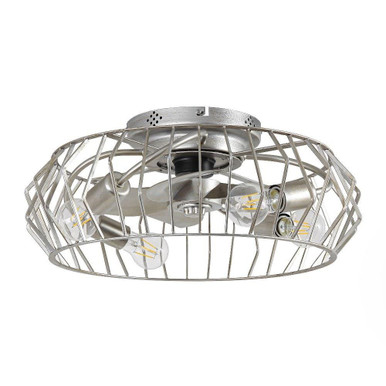 5 Blade Flush Ceiling Fan with Light Kit 19.7 Inch Wide by BSH - 2615-BEL-5329323