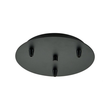 Custom Cord 3 Light Round Multi Port Canopy by Innovations - 113-BK