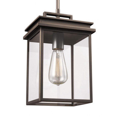 Glenview 1 Light Small Outdoor Pendant by Visual Comfort Studio - OL13609ANBZ