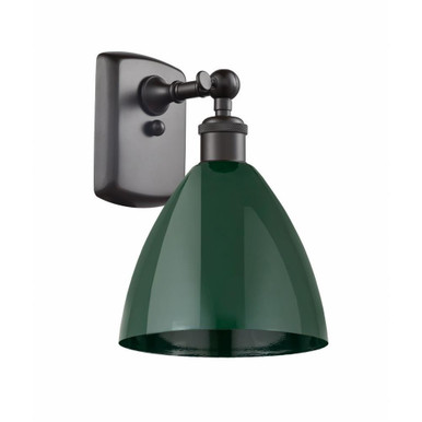 Plymouth Dome Light Industrial Wall Sconce by Innovations - 516-1W-OB-MBD-75-GR