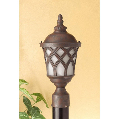 1 Light Outdoor Post Lantern 16.75 Inches Tall and 7.5 Inches Wide - 1-BEL-5192333