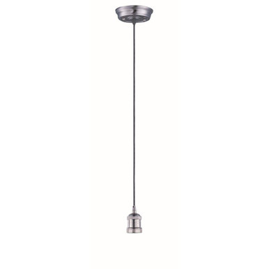 Mini Hi Bay 1 Light Cord Hung Mini Pendant by Maxim - 25018SN