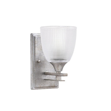 Uptowne 1 Light Ribbed Glass Wall Sconce 8.75 Inch Tall by Toltec - 131-5-875-5