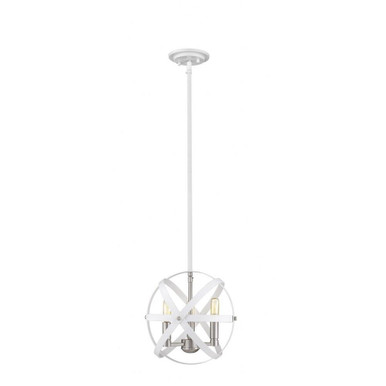Cavallo 3 Light Mini Chandelier by Z-Lite - 463-12HWH-BN