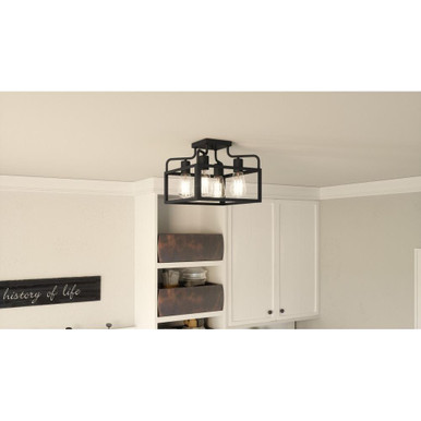 Bronte Brambles 4 Light 12 Inch Wide Semi Flush Mount by Bailey Street Home - 71-BEL-4618575