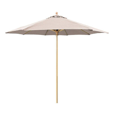 9 Foot Wood Commercial Manual Lift Octagon Market Umbrella by Galtech - 136