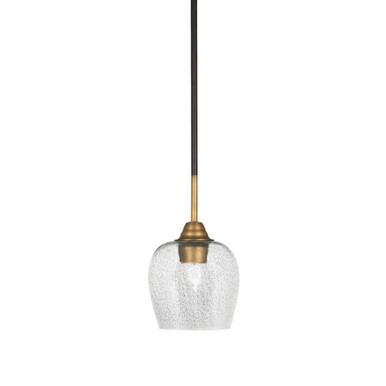 Paramount 1 Light Stem Hung Small Pendant 10 Inch Tall by Toltec - 3401-MBBR-4812
