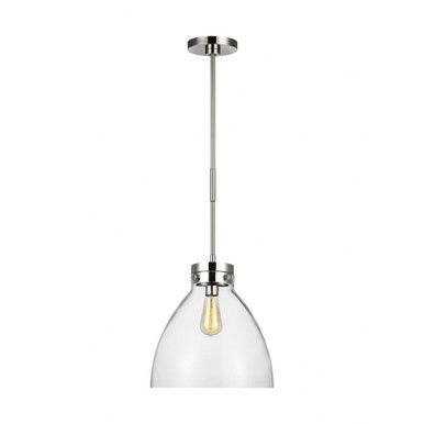 Garrett 1 Light Medium Pendant 14.75 Inch Tall by Visual Comfort Studio - CP1121
