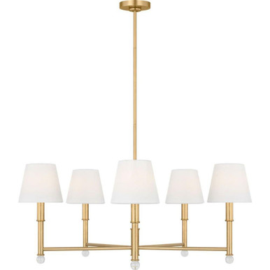 Greard 5 Light Chandelier 13.75 X 33.13 Inch Wide by Visual Comfort Studio - AC1195GD