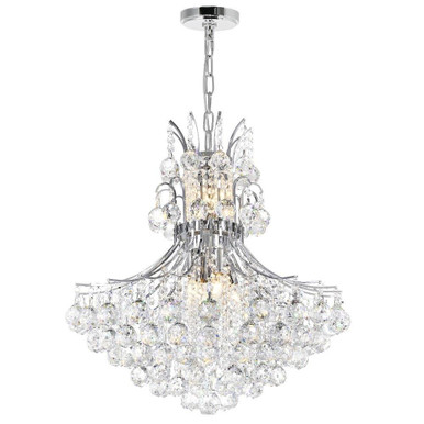 Princess 10 Light Chandelier with Chrome Finish by CWI  - 8012P24C
