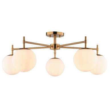 Armitage 5 Light Semi Flush Mount 11.25 Inch Tall X 32 Inch Wide by Vaxcel - C0348