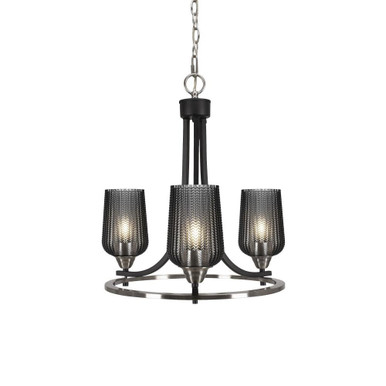 Paramount 3 Light Small Chandelier by Toltec 3403-BN-500 - 3403-BN-500