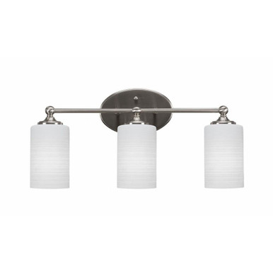Capri 3 Light Matrix Glass Vanity Light 20.75 Inch Length by Toltec - 5913-9252075