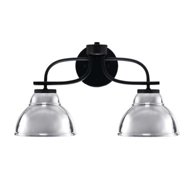 Cavella 2 Light Vanity Light with Metal Shade 18.5 Inch Length by Toltec - 3912-MB-427-CH