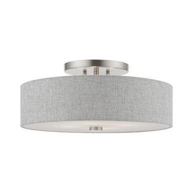 Dakota 4 Light 18 Inch Wide Semi Flush Mount by Livex - 46744-91