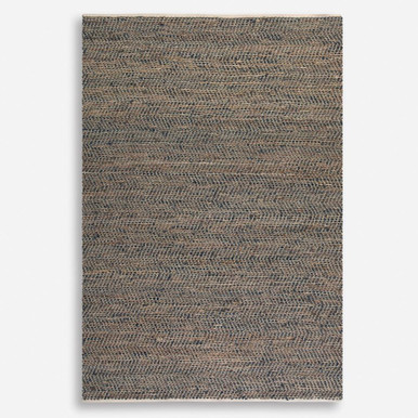 Old Holly Lane 8 feet X 10 feet Rescued Leather & Hemp Rug by BSH - 208-BEL-1046144