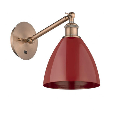 Plymouth Dome 1 Light Wall Sconce 13.75 Inch Length by Innovations - 317-1W-PLYM-75