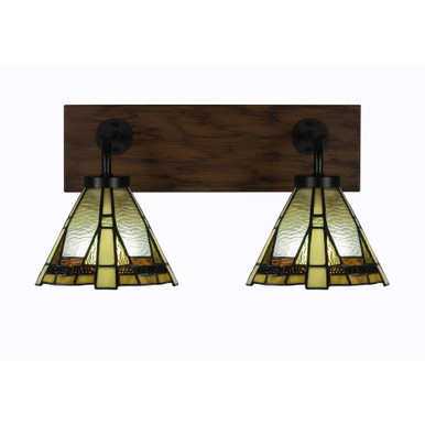 Oxbridge 2 Light Vanity Light 17.5 Inch Length by Toltec - 1772-MBWG-9345