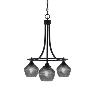 Paramount 3 Light Down Chandelier 22.5 Inch Tall and 17 Inch Wide by Toltec - 3413-BN-4622