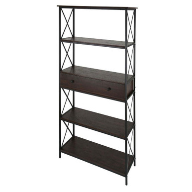 Fletcher Book Shelf with Drawer 63 x 31.5 Inches by Canarm Inc - 203522-02