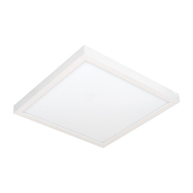 22W 3CCT LED 12 Inch Wide Square Slim Trim Flush Mount by Jesco - CM409RA-12S-120V-SW3-WH