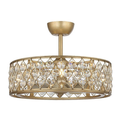 4 Light Crystal Fandelier 18.1 Inch Tall and 25.2 Inch Wide by Parrot Uncle - A017204CA110V