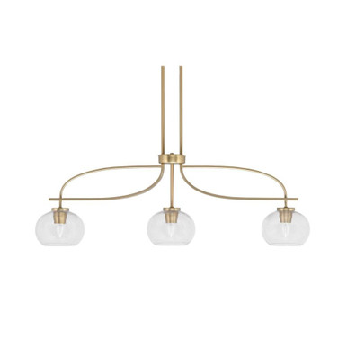 Cavella 3 Light Small Island Pendant 39.25 Inch Length by Toltec - 3936-212