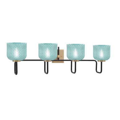 Sandia 4 Light Bath Vanity 9.75 Inch Tall and 37.5 Inch Length by Toltec - 6224-975-375