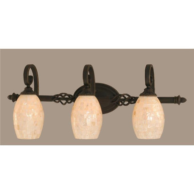 Elegante 3 Light Steel Vanity Light by Toltec - 163-825-11-3025