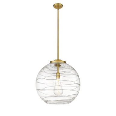 Athens Deco Swirl 1 Light Stem Hung Pendant 18.25 X 17.88 by Innovations - 221-1S-G1213-18