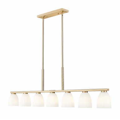 Naya 7 Light Linear Chandelier 18.25 Inch Tall and 64 Inch Wide by Z Lite - 7518-7L