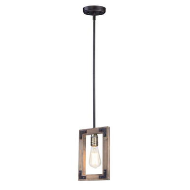 Lodge 1 Light Small Pendant by Maxim - 20331WOBZ