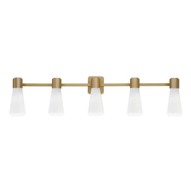 Everleigh 5 Light Bath Bar 11.25 Inch Tall and 46.5 Inch Length by Toltec - 4825-NAB-881