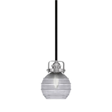 Easton 1 Light Steel Small Pendant 7.5 Inch Tall by Toltec - 1941-MBBR-5110