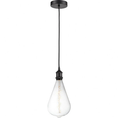 Edison 3.5W 1 LED Light Small Pendant by Innovations - 616-1P-BK-BB164LED