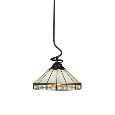 Capri 1 Light Medium Stem Pendant 17.5 Inch Tall by Toltec - 900-MB-964
