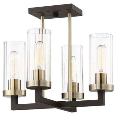 Ainsley Court 4 Light 16 Inch Wide Semi Flush Mount by Minka Lavery - 3049-560
