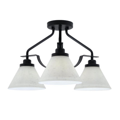 Odyssey 3 Light 14.5 Inch Wide Steel Semi Flush Mount by Toltec - 2607-MB-302